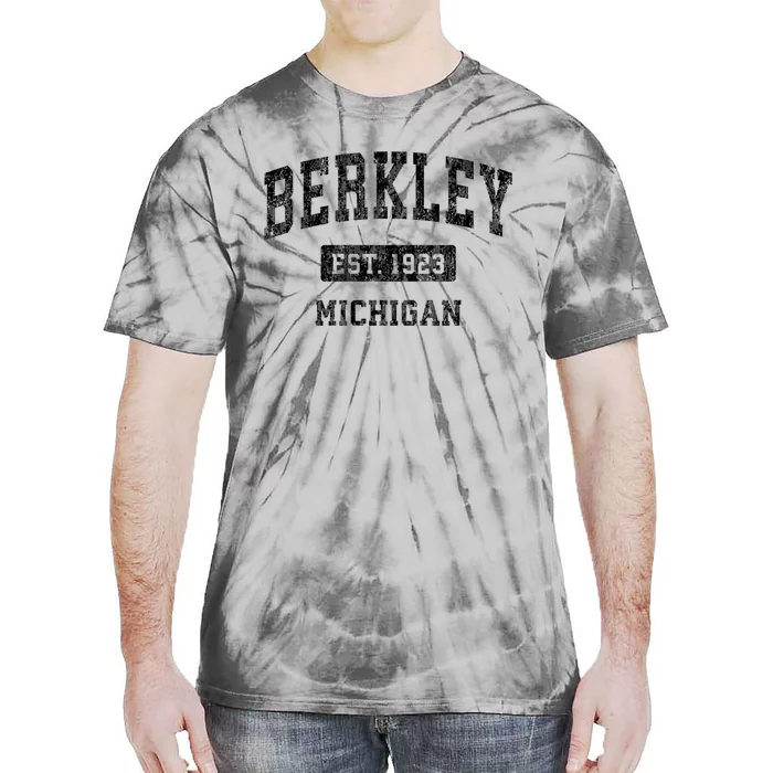 Berkley Est 1923 Michigan Mi Vintage Established Sports Design Tie-Dye T-Shirt