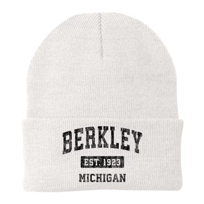 Berkley Est 1923 Michigan Mi Vintage Established Sports Design Knit Cap Winter Beanie