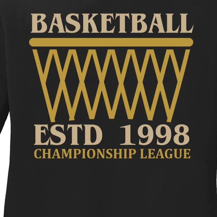 Basketball Estd 1998 Ladies Long Sleeve Shirt