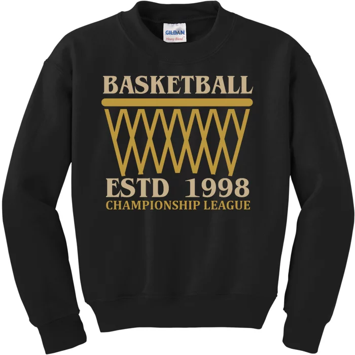 Basketball Estd 1998 Kids Sweatshirt