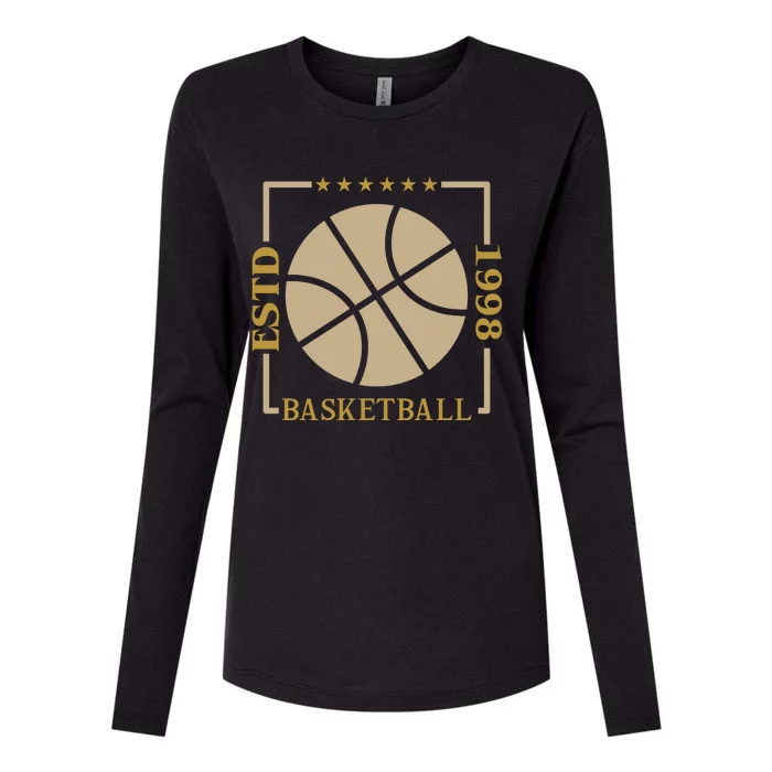 Basketball Estd 1998 Womens Cotton Relaxed Long Sleeve T-Shirt