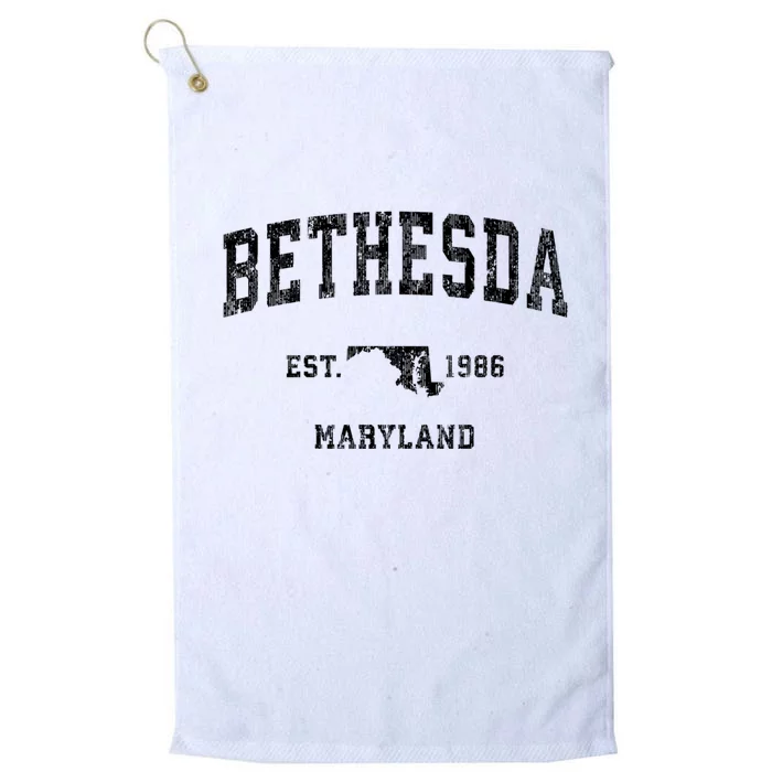 Bethesda Est 1986 Maryland Md Vintage Established Sports Design Platinum Collection Golf Towel