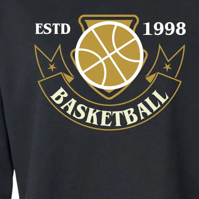 Basketball Est 1998 Cropped Pullover Crew