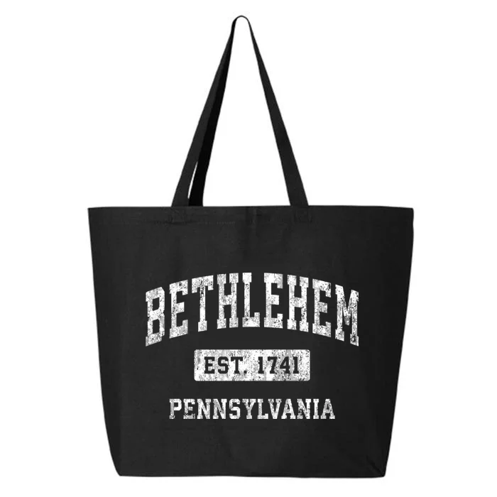 Bethlehem Est 1741 Pennsylvania Pa Vintage Established Sports Design 25L Jumbo Tote