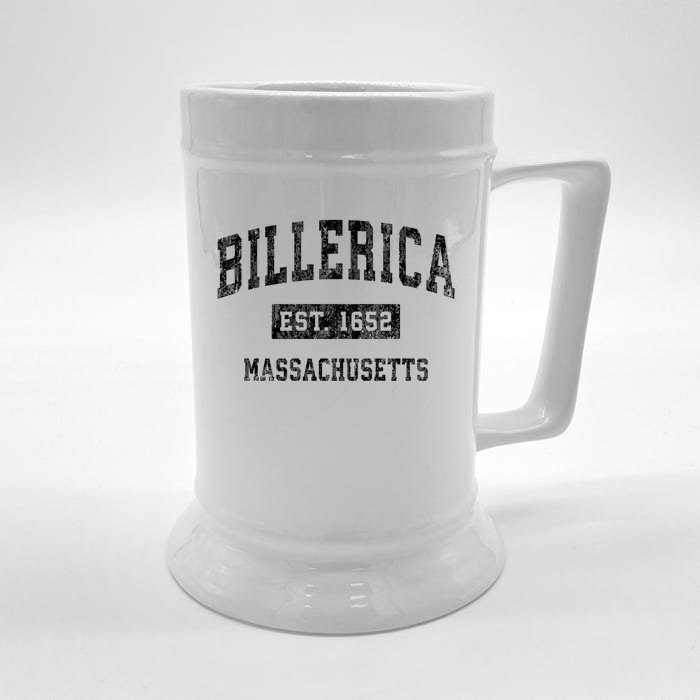 Billerica Est 1652 Massachusetts Ma Vintage Established Sports Design Front & Back Beer Stein