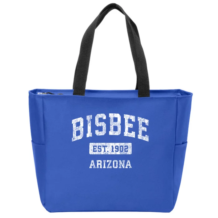 Bisbee Est 1902 Arizona Az Vintage Established Sports Design Zip Tote Bag