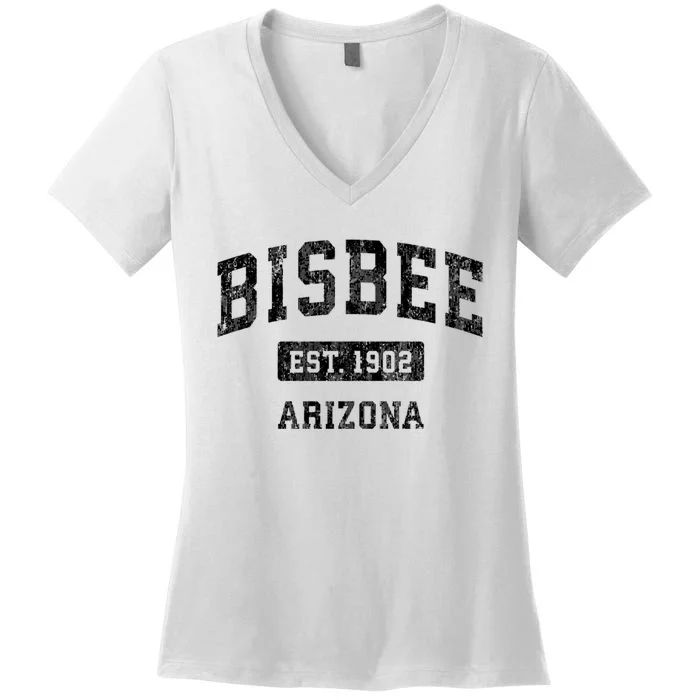 Bisbee Est 1902 Arizona Az Vintage Established Sports Design Women's V-Neck T-Shirt