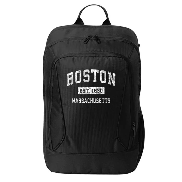 Boston Est 1630 Massachusetts Ma Vintage Established Sports Design City Backpack