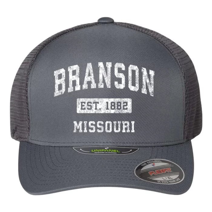 Branson Est 1882 Missouri Mo Vintage Established Sports Design Flexfit Unipanel Trucker Cap