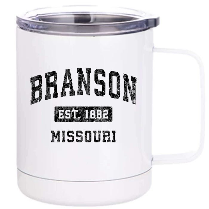 Branson Est 1882 Missouri Mo Vintage Established Sports Design Front & Back 12oz Stainless Steel Tumbler Cup