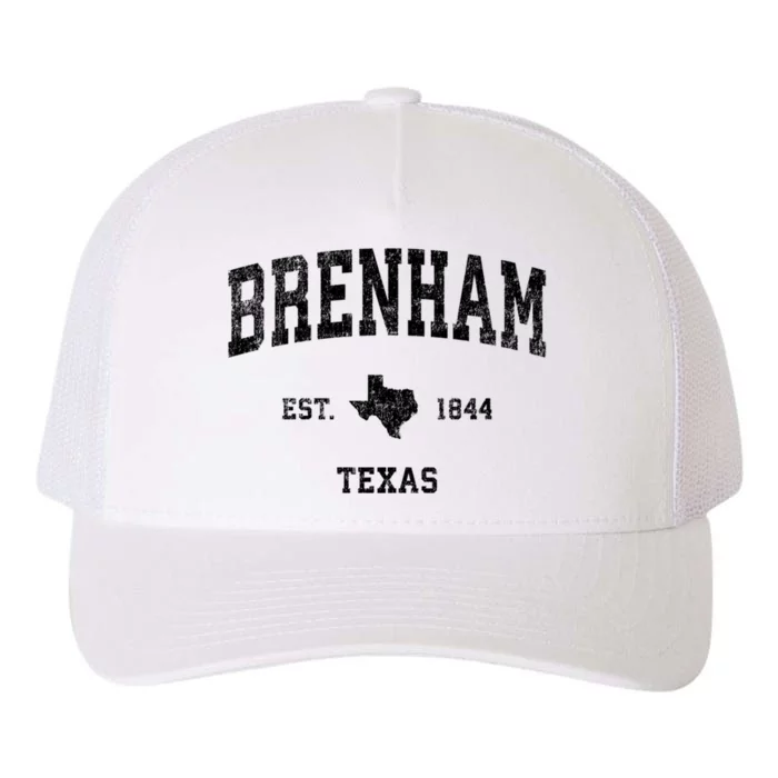 Brenham Est 1844 Texas Tx Vintage Established Athletic Sports Design Yupoong Adult 5-Panel Trucker Hat