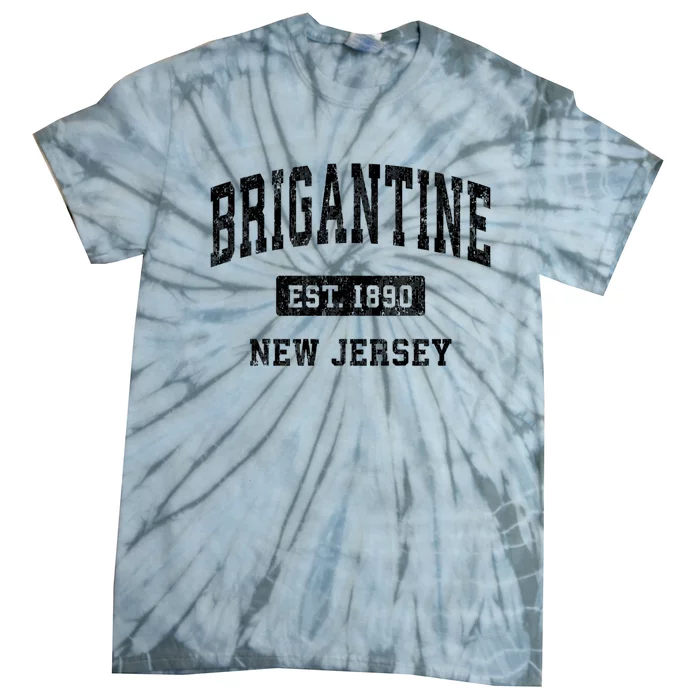 Brigantine Est 1890 New Jersey Nj Vintage Established Athletic Sports Design Tie-Dye T-Shirt