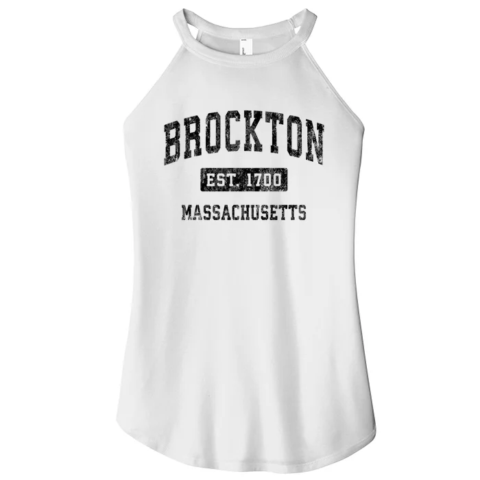 Brockton Est 1700 Massachusetts Ma Vintage Established Sports Design Women’s Perfect Tri Rocker Tank