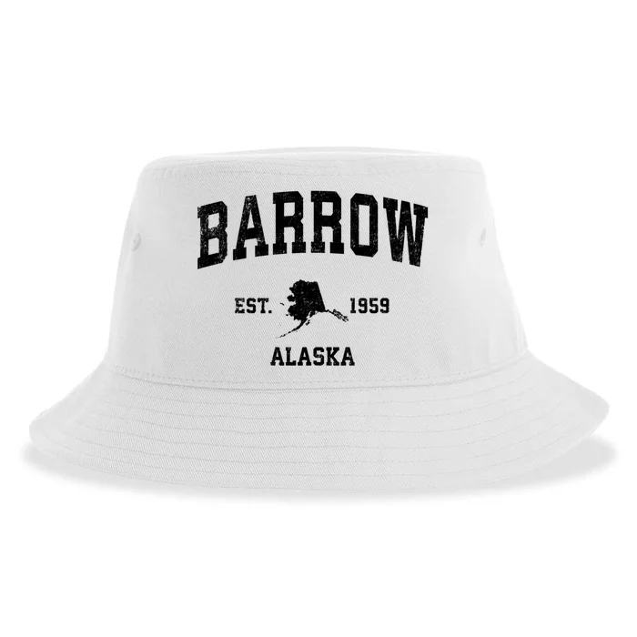 Barrow Est 1959 Alaska Ak Vintage Sports Design Sustainable Bucket Hat