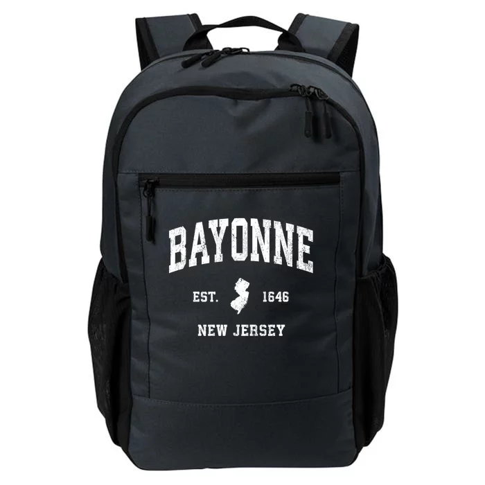 Bayonne Est 1646 New Jersey Nj Vintage Athletic Sports Design Daily Commute Backpack