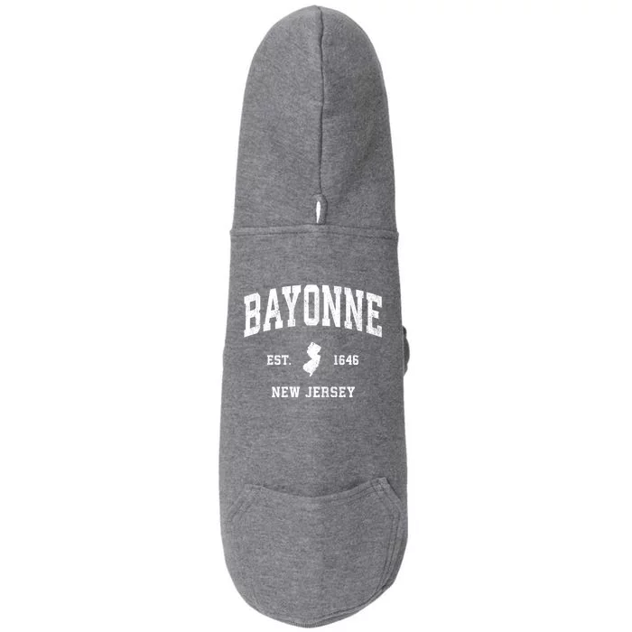 Bayonne Est 1646 New Jersey Nj Vintage Athletic Sports Design Doggie 3-End Fleece Hoodie