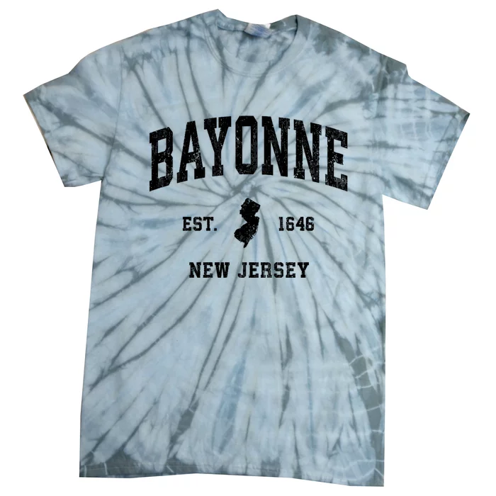 Bayonne Est 1646 New Jersey Nj Vintage Athletic Sports Design Tie-Dye T-Shirt