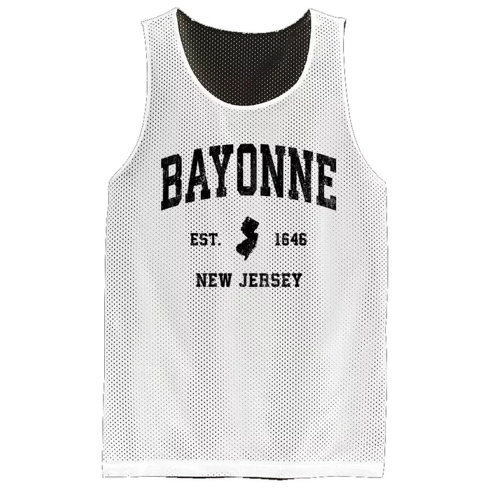 Bayonne Est 1646 New Jersey Nj Vintage Athletic Sports Design Mesh Reversible Basketball Jersey Tank