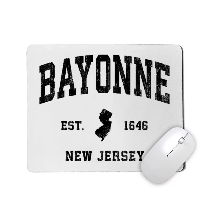 Bayonne Est 1646 New Jersey Nj Vintage Athletic Sports Design Mousepad