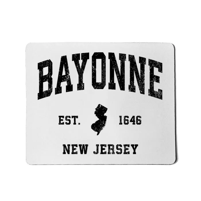 Bayonne Est 1646 New Jersey Nj Vintage Athletic Sports Design Mousepad