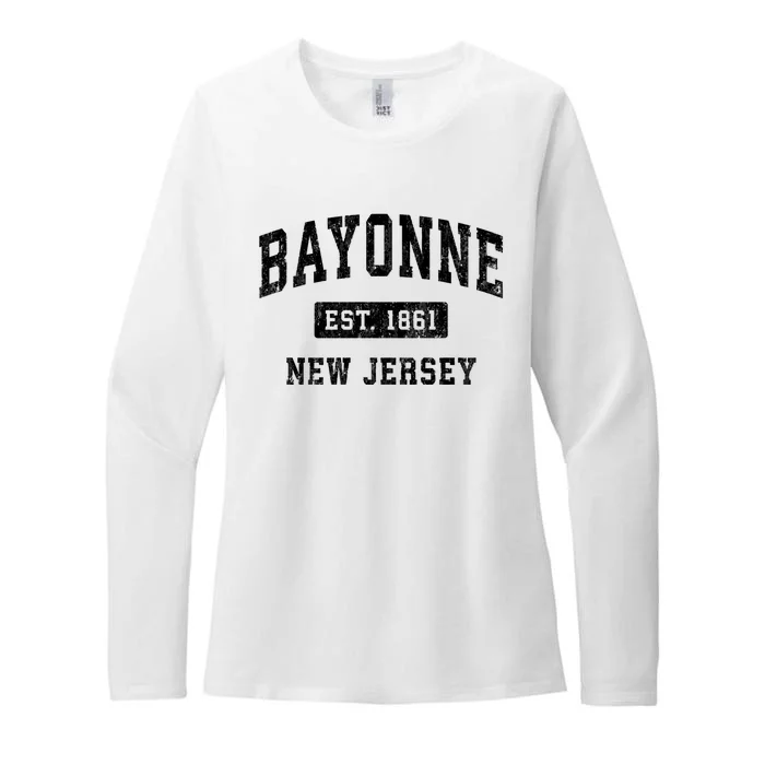 Bayonne Est 1861 New Jersey Nj Vintage Established Sports Design Womens CVC Long Sleeve Shirt