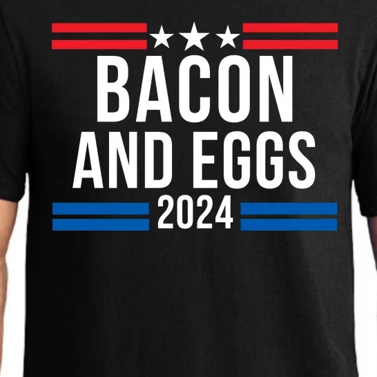 Bacon & Eggs 2024 Funny Foodie Bacon Lover Funny Politics Pajama Set