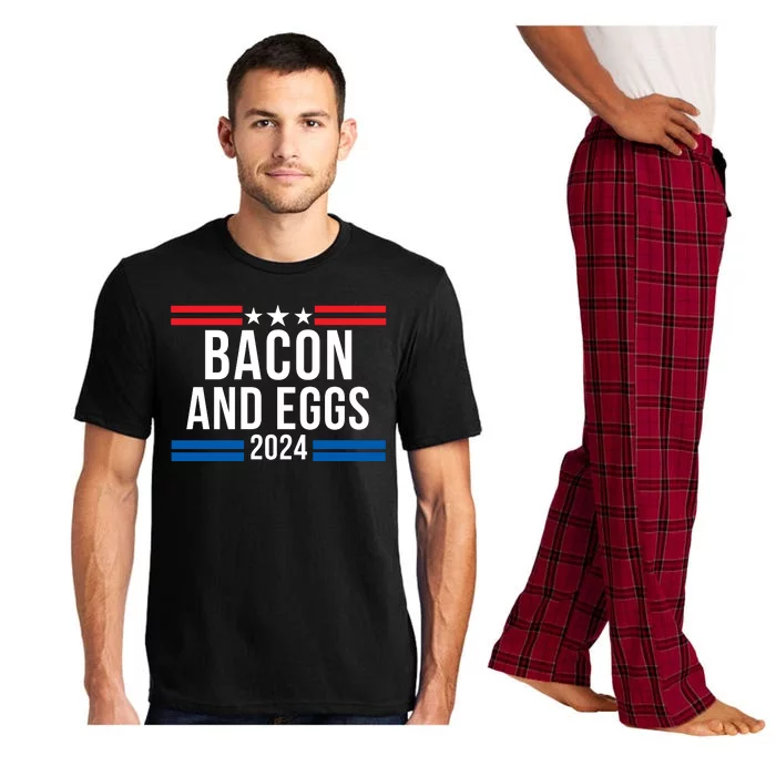 Bacon & Eggs 2024 Funny Foodie Bacon Lover Funny Politics Pajama Set