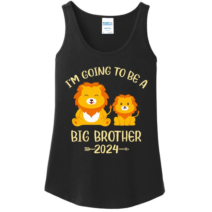 Brother Est 2024 Cute New Brother 2024 Lion Promoted To Big Ladies Essential Tank