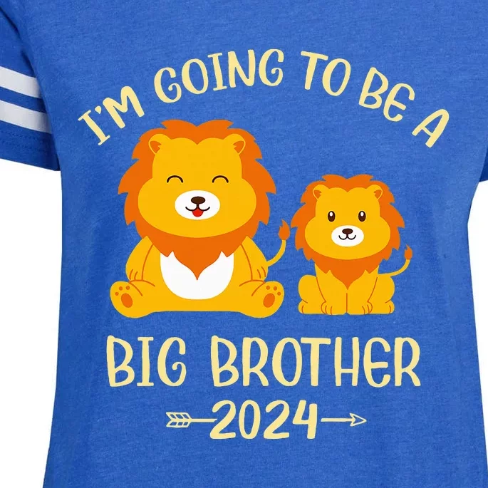 Brother Est 2024 Cute New Brother 2024 Lion Promoted To Big Enza Ladies Jersey Football T-Shirt