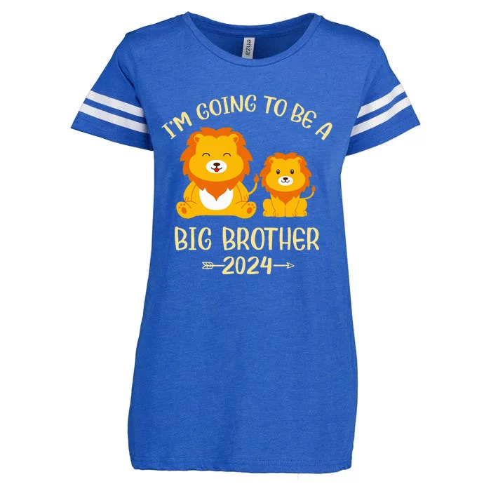 Brother Est 2024 Cute New Brother 2024 Lion Promoted To Big Enza Ladies Jersey Football T-Shirt