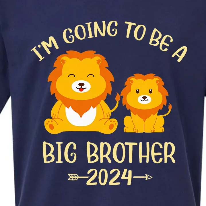 Brother Est 2024 Cute New Brother 2024 Lion Promoted To Big Sueded Cloud Jersey T-Shirt