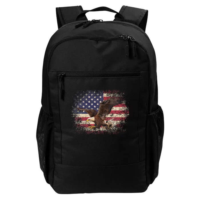 Bald Eagle 4th Of July Christmas Gift American Flag Country Daily Commute Backpack