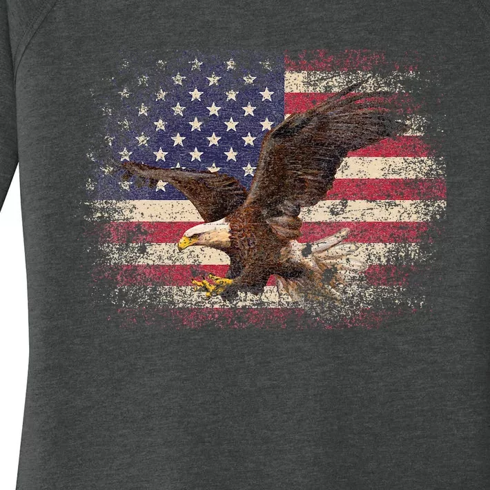 Bald Eagle 4th Of July Christmas Gift American Flag Country Women's Perfect Tri Tunic Long Sleeve Shirt