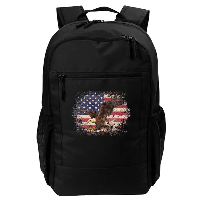 Bald Eagle 4th of July Christmas Gift American Flag Country Daily Commute Backpack