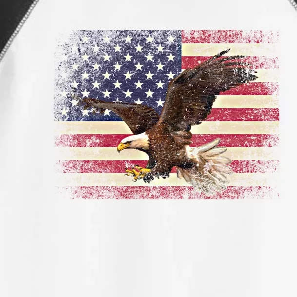 Bald Eagle 4th Of July Christmas Gift American Flag Country Great Gift Toddler Fine Jersey T-Shirt