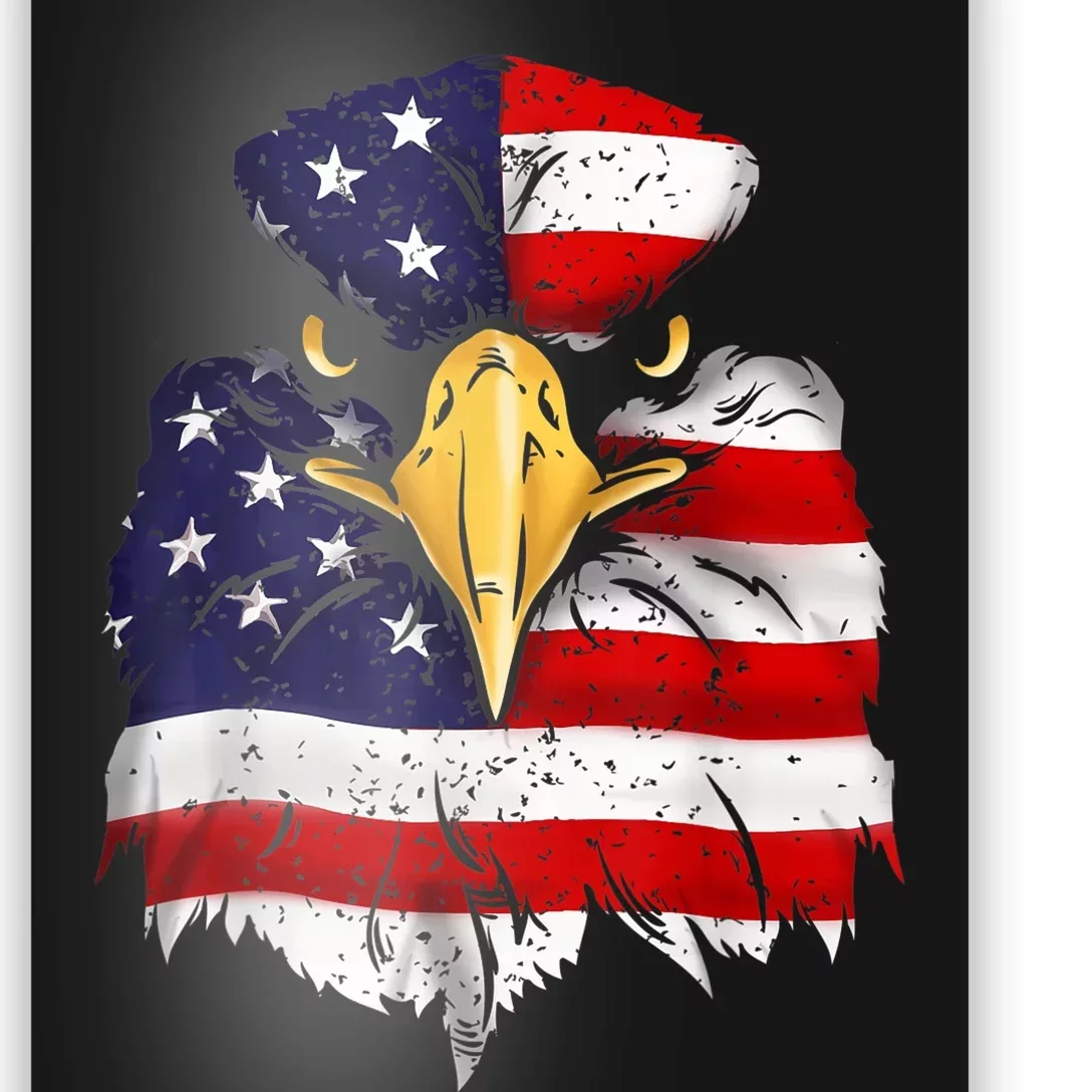 Bald Eagle 4th of July American Flag Patriotic Freedom USA Poster