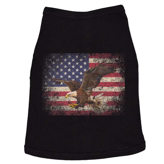 Bald Eagle 4th Of July Christmas Gift American Flag Country Doggie Tank