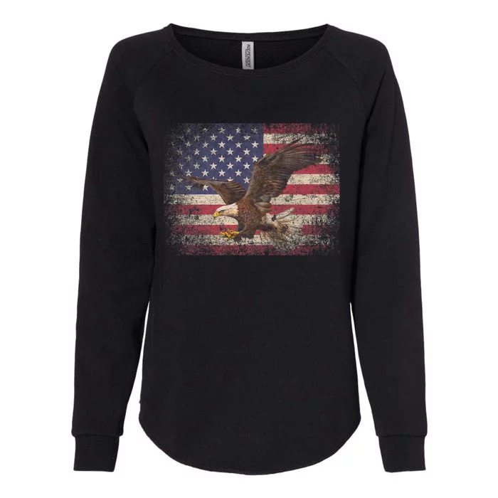 Bald Eagle 4th Of July Christmas Gift American Flag Country Womens California Wash Sweatshirt