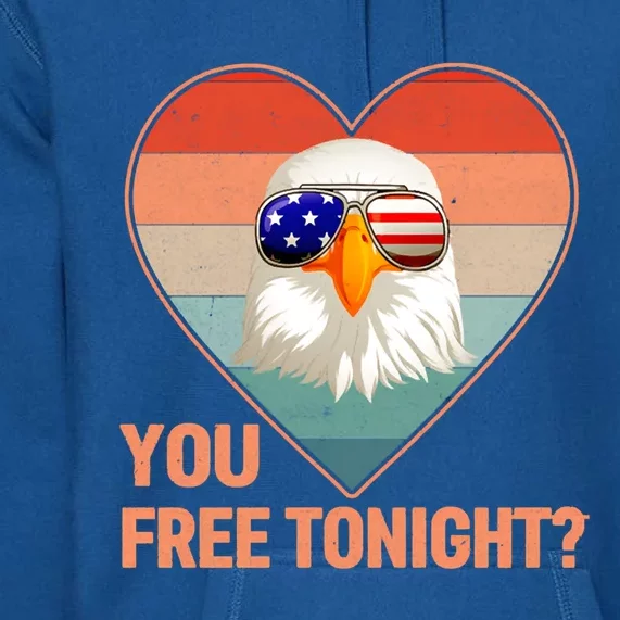 Bald Eagle 4th Of July You Free Tonight Gift Premium Hoodie