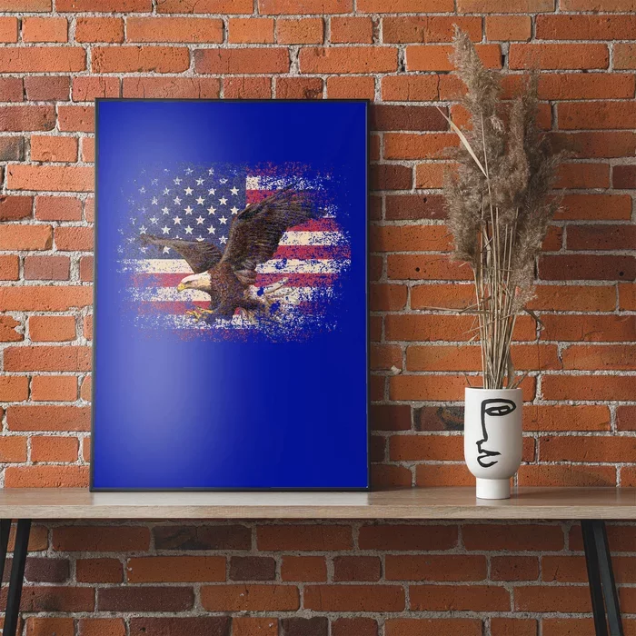 Bald Eagle 4th Of July Christmas Gift American Flag Poster