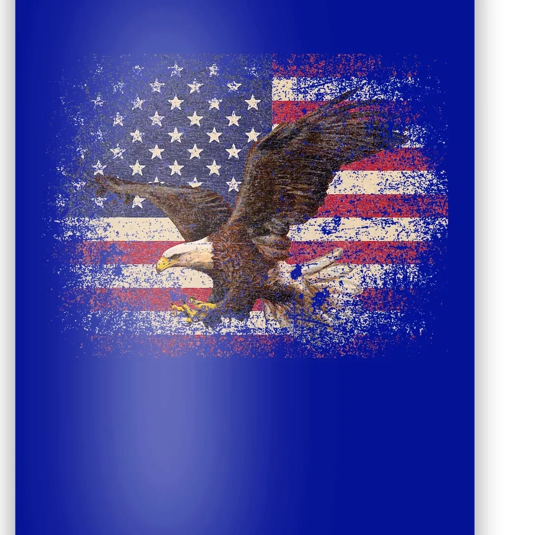 Bald Eagle 4th Of July Christmas Gift American Flag Poster