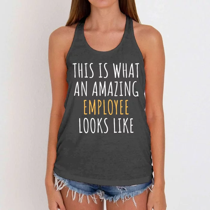 Best Employee Appreciation Thank You End Of Year Christmas Women's Knotted Racerback Tank