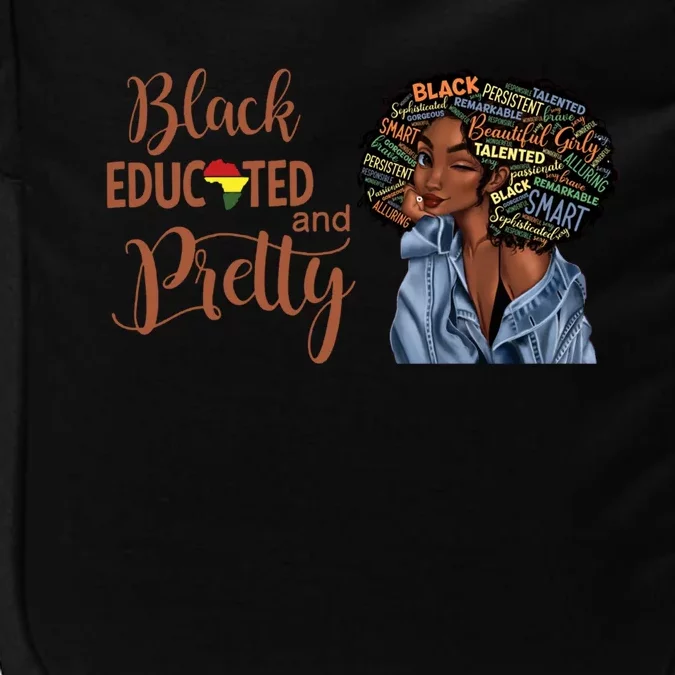 Black Educated And Pretty Gift Impact Tech Backpack