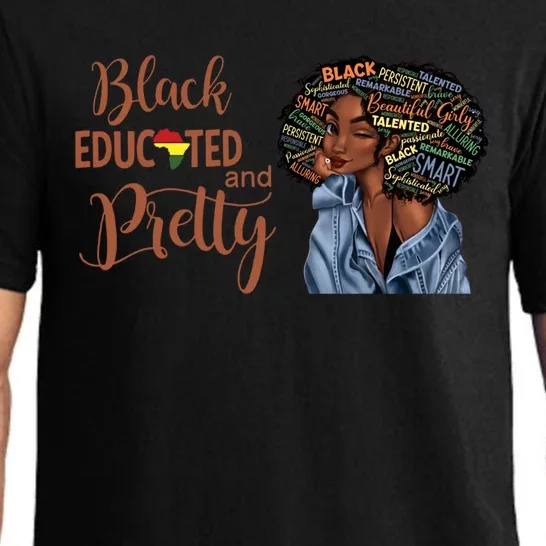 Black Educated And Pretty Gift Pajama Set