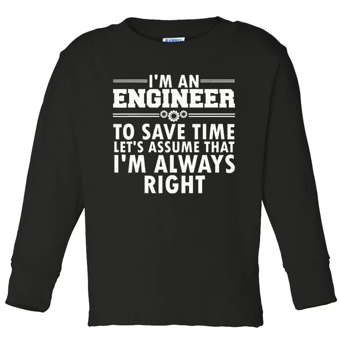 Best Engineer Art For Men Women Humor Engineering Lovers Toddler Long Sleeve Shirt