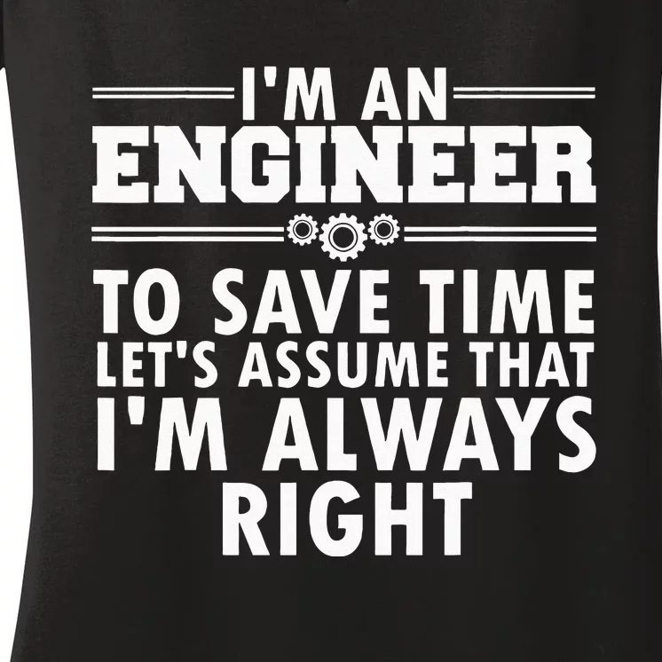 Best Engineer Art For Men Women Humor Engineering Lovers Women's V-Neck T-Shirt