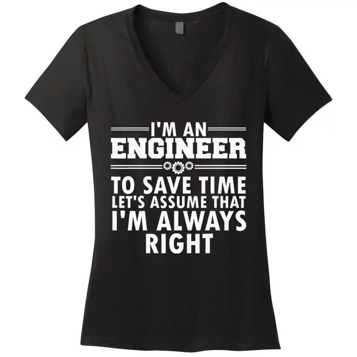 Best Engineer Art For Men Women Humor Engineering Lovers Women's V-Neck T-Shirt