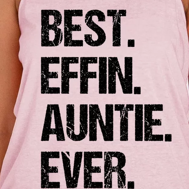 Best Effin Auntie Ever Cool Gift Women's Knotted Racerback Tank