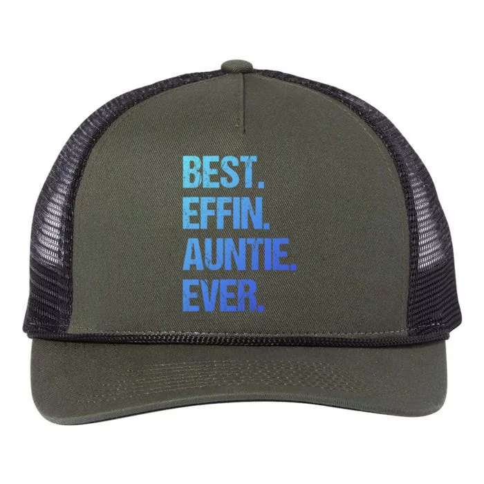 Best Effin Auntie Ever Cool Gift Retro Rope Trucker Hat Cap