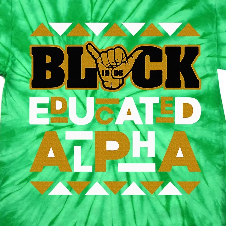 Black Educated Alpha Tie-Dye T-Shirt